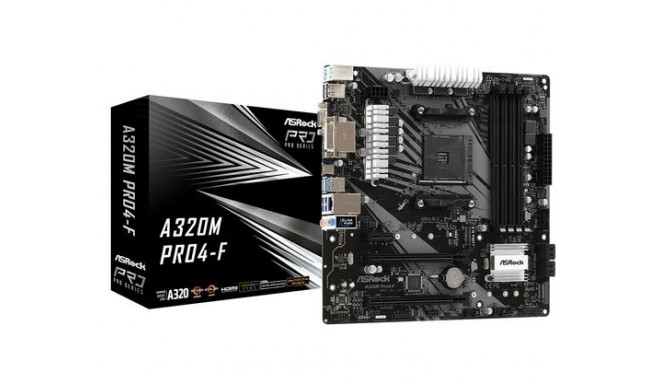 ASRock emaplaat A320M Pro4-F AMD A320 AM4 micro ATX