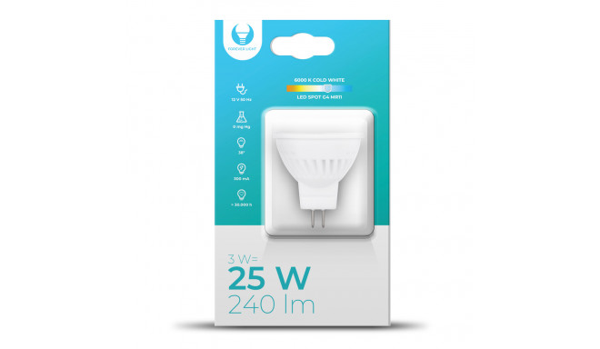 LED Bulb G4 MR11 3W 12V 6000K Forever Light