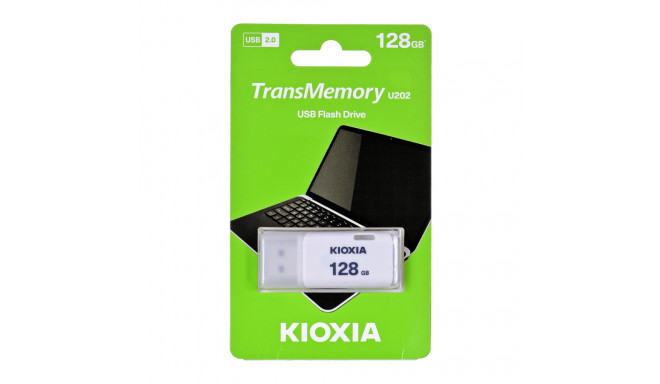 Kioxia mälupulk 128GB TransMemory U202 USB 2.0, valge
