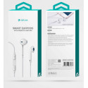 Devia wired earphones Smart with Remote and Mic jack 3,5mm white