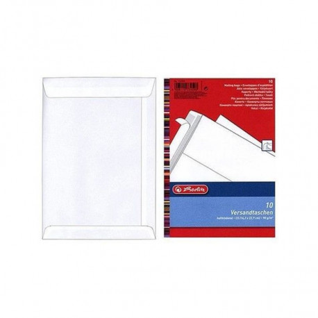 Конверты Herlitz С5, комплект 10 шт