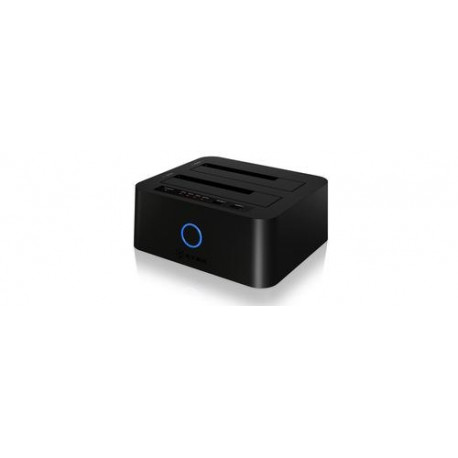 ICY BOX IB-123CL-U3 storage drive docking station Black