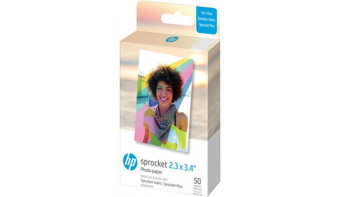 HP фотобумага Sprocket Select Zink 5.8x8.6 см 50 листов