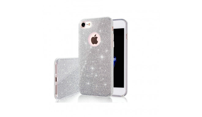 Glitter 3in1 case for iPhone 12 Mini 5,4" silver