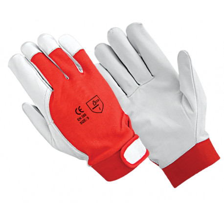 Hard Work töökindad kitse pindnahk/riie krõpsuga 4011 10