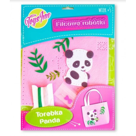 Felt needlework panda purse