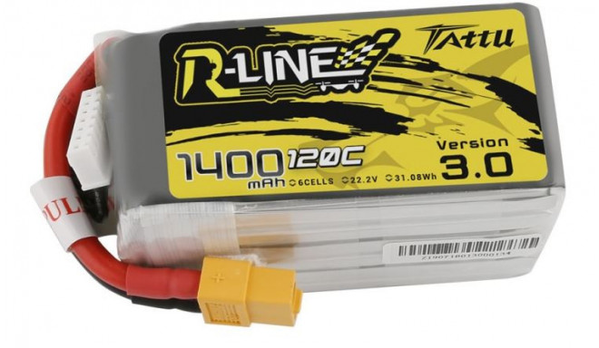 TATTU Gens Ace battery 1400mAh 22.2V 120C R-Line