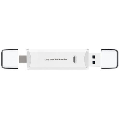 Platinet card reader microSD/SD USB-C USB 3.0, white (45283)