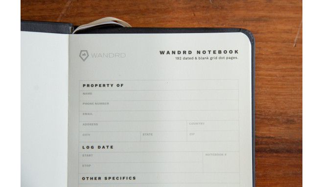 WANDRD NOTEBOOK Yellow