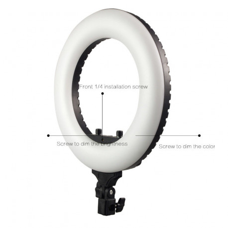 Caruba Round Vlogger 12 inch LED Set met Tas Zwart