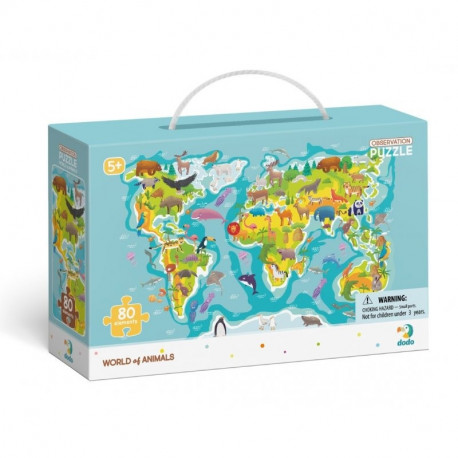 Animal World Map Observa tion Puzzle
