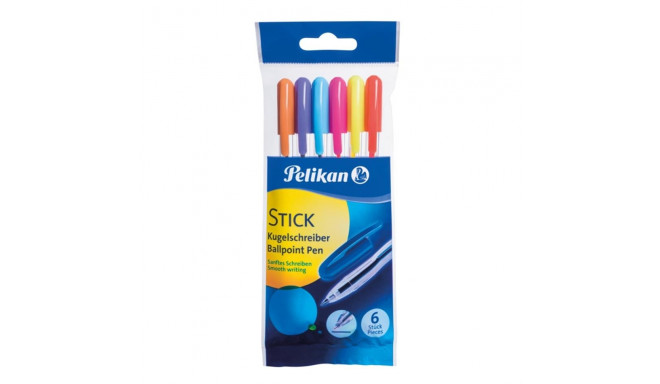 Pelikan Lodīšu pildspalva STICK, 6 krāsas