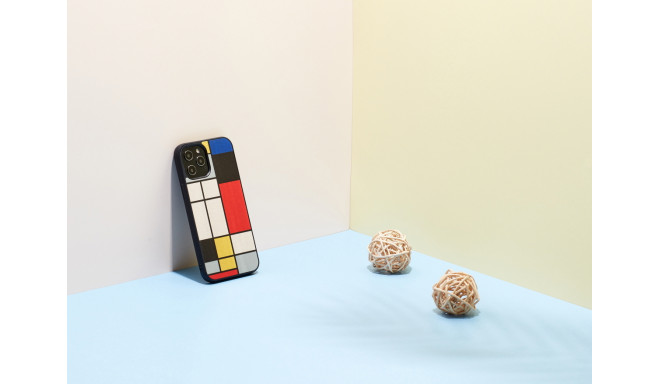 MAN&WOOD case for iPhone 12 Pro Max mondrian wood black