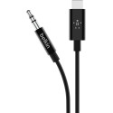 Belkin cable USB-C - 3.5mm 0.9m, black