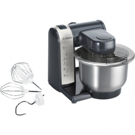 Bosch MUM48SL food processor 600 W 3.9 L Black, Stainless steel