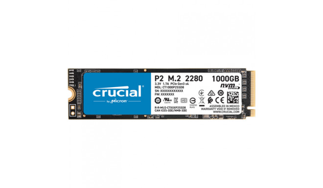 Crucial SSD P2 1000 GB, SSD form factor M.2 2