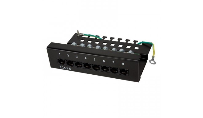 LOGILINK-  Patch Panel CAT6 8-port UTP, black