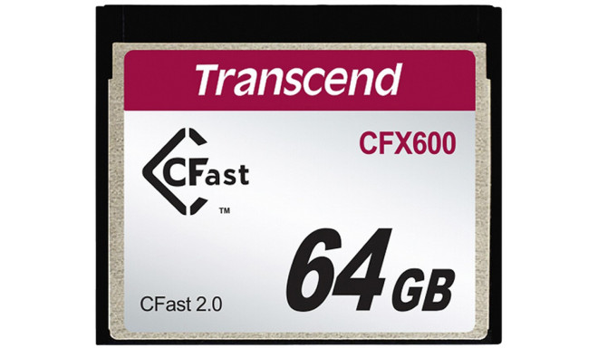 Transcend mälukaart CFast 2.0 64GB CFX600