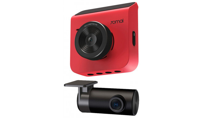 70mai видеорегистратор DVR A400 + камера заднего вида RC09, красная