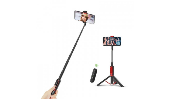 BlitzWolf BW-BS10 2in1 Selfie Stick + Tripod Telescopic Stand with Bluetooth Remote Control / Black