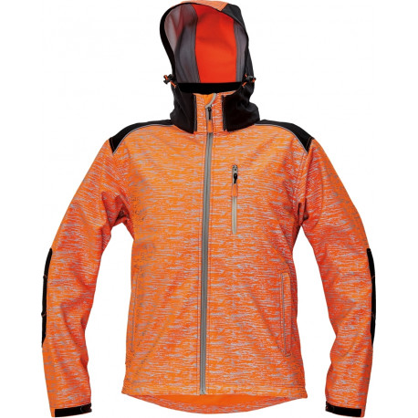 Cerva Knoxfield Printed softshell Hi-Vis oranz EOL S