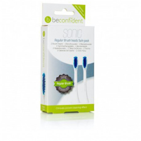 BECONFIDENT SONIC TOOTHBRUSH HEADS REGULAR WHITE LOTE 2 pz