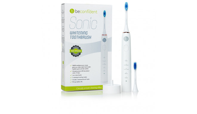 BECONFIDENT Cepillo de dientes eléctrico blanqueador SONIC #blanco/oro rosa 1 u