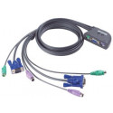 ATEN 2-port KVM PS/2 mini, 1.2m cables