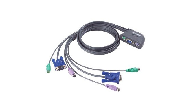 ATEN 2-port KVM PS/2 mini, 1.2m cables