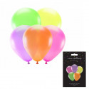 PartyDeco Card Baloni, 25 cm, 5 gab, neons