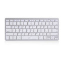 Ewent EW3163 keyboard Bluetooth QWERTY US International Silver, White
