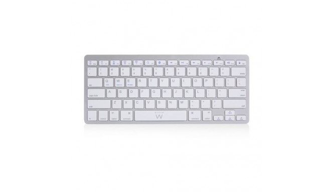 Ewent juhtmevaba klaviatuur EW3163 QWERTY US International, hõbedane/valge