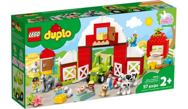 LEGO DUPLO mänguklotsid Barn Tractor and Animal Care (10952)
