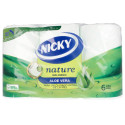 NICKY NATURE ALOE VERA papel higiénico 3 capas x 6 rollos