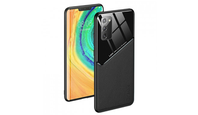 Mocco Lens Leather Back Case Кожанный чехол для Apple Iphone 12 Pro Max Черный