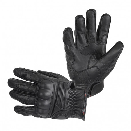 Leather Motorcycle Gloves B-STAR McLeather - Black XL