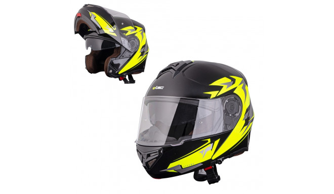 Flip-Up Motorcycle Helmet W-TEC Vexamo PR Black Graphic - S(55-56)