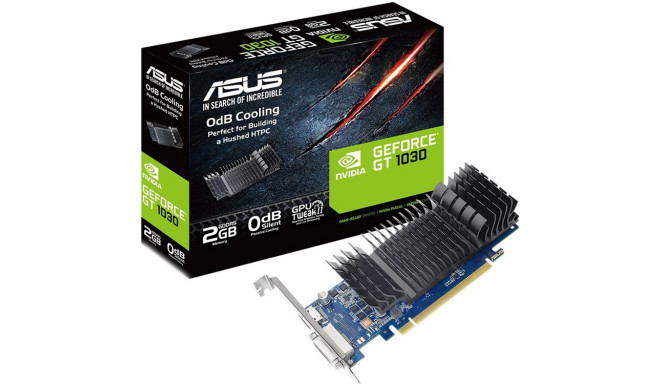 ASUS Video Card NVidia GeForce GT 1030 2GB GDDR5 low profile Silent passive cooling 90YV0AT0-M0NA00