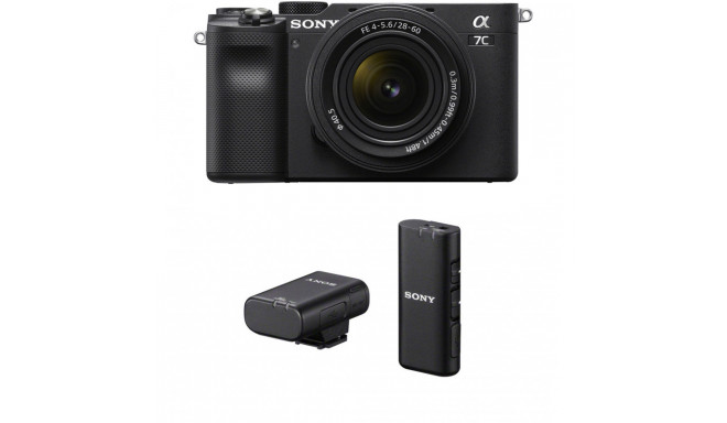 Sony a7C + 28-60mm Kit + Sony беспроводной микрофон, черный