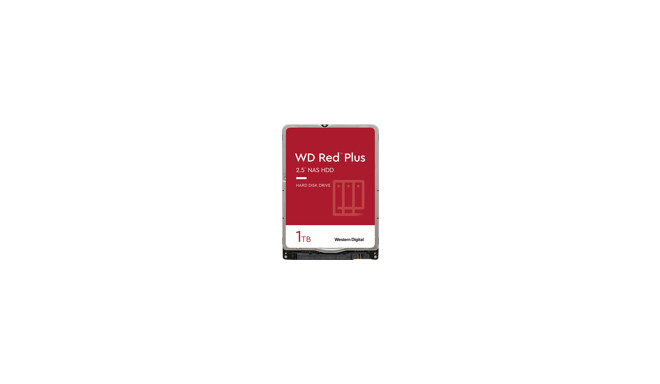 WD Red Plus 1TB SATA 6Gb/s 2.5inch 16MB cache IntelliPower Internal 24x7 optimized for SOHO NAS syst