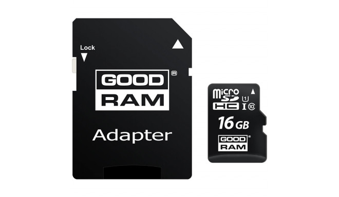 GOODRAM 16GB MICRO CARD cl 10 UHS I + adapter