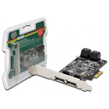 DIGITUS PCI Express card 2x eSata, 4x Sata II controller