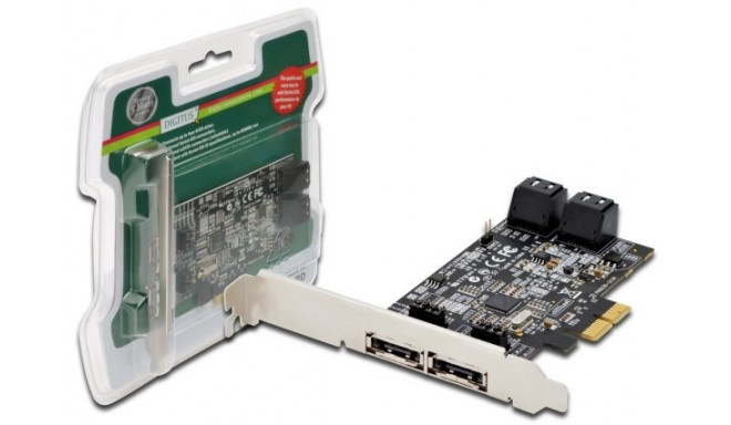 DIGITUS PCI Express card 2x eSata, 4x Sata II controller