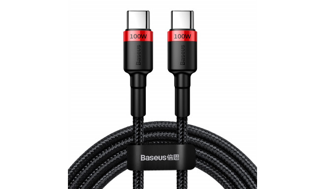 Baseus cable Cafule PD USB-C - USB-C 2,0 m 5A red-black 100W