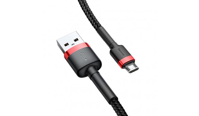 Baseus cable Cafule USB - microUSB 1,0 m 2,4A red-black