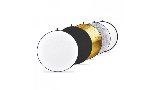 Caruba Reflectiescherm 5 in 1 Goud, Zilver, Zwart, Wit, Transparant 107cm
