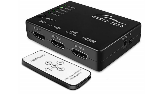 Media-Tech MT5207 5xHDMI switch 4K