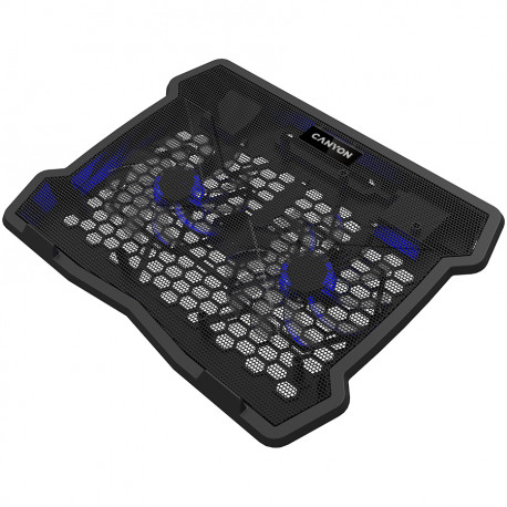 CANYON NS03, Cooling stand dual-fan with 2x2.0 USB hub, support up to 10”-15.6” laptop, ABS plastic 