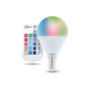 LED Bulb E14 G45 RGB + White 5W + RC Forever Light