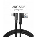 Swissten L Type Textile Universal Quick Charge 3.1 USB to USB-C Data and Charging Cable 1.2m Black